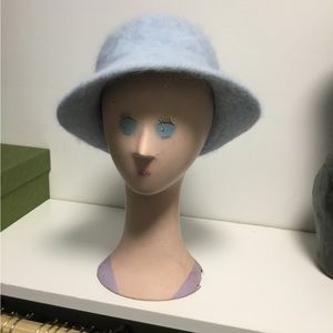 Blue Angoria Rabbit Hair Hat